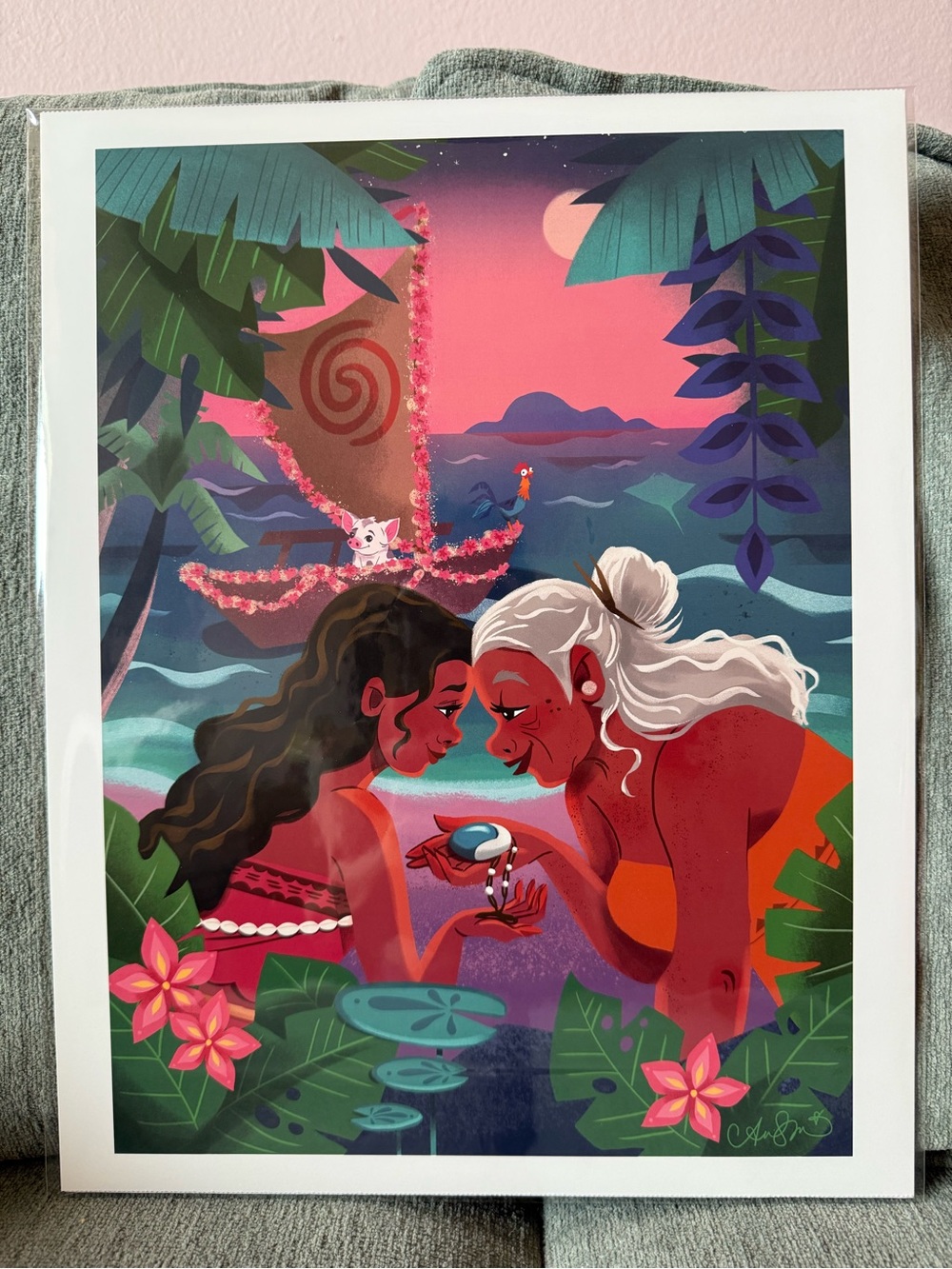 NEW Disney Moana Ann Shen Art Print 11x14